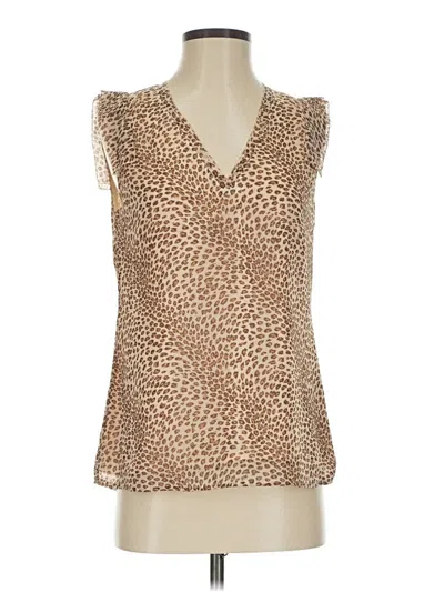 Pre-owned Banana Republic Sleeveless Blouse In Tan