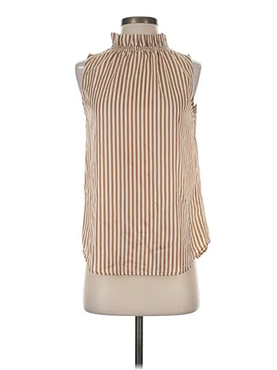 Pre-owned Banana Republic Sleeveless Blouse In Tan
