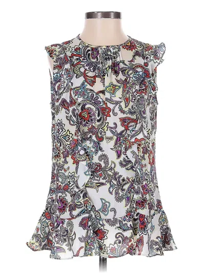 Pre-owned Banana Republic Sleeveless Blouse In White