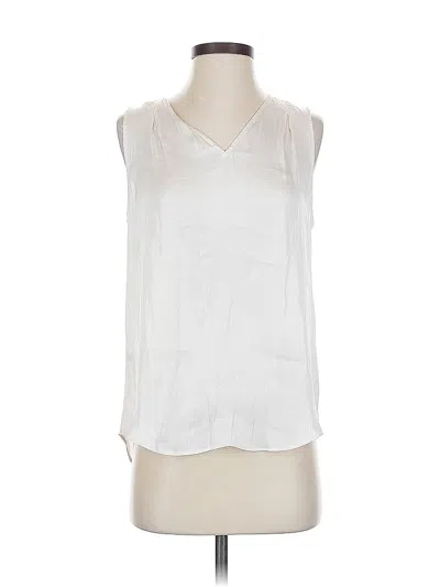 Pre-owned Banana Republic Sleeveless Blouse In White