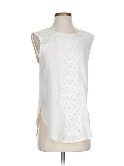 Pre-owned Banana Republic Sleeveless Blouse In White