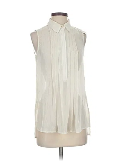 Pre-owned Banana Republic Sleeveless Blouse In White