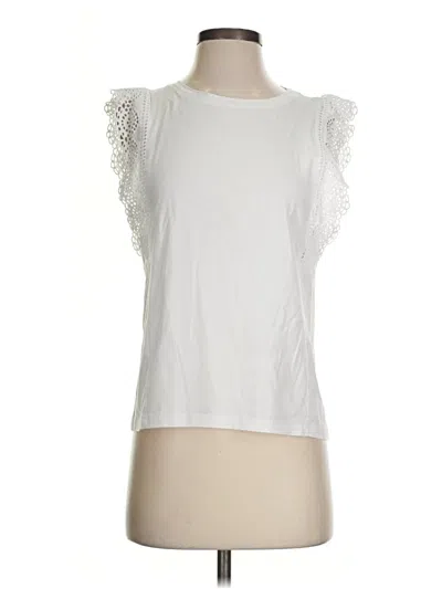 Pre-owned Banana Republic Sleeveless T-shirt In White