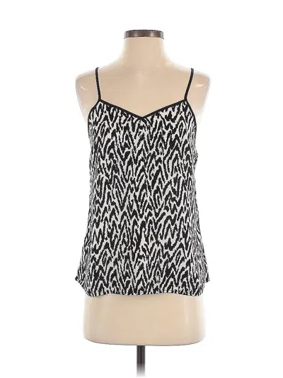 Pre-owned Banana Republic Tank Top Black Print Pattern V-neck Tops