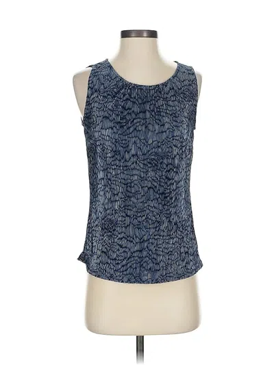 Pre-owned Banana Republic Tank Top Blue Halter Neckline Tops