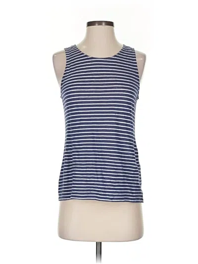 Pre-owned Banana Republic Tank Top Blue Halter Neckline Tops
