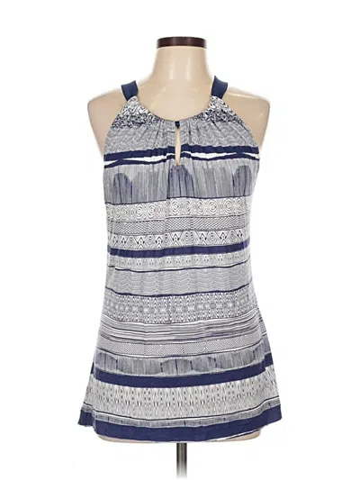 Pre-owned Banana Republic Tank Top Blue Halter Neckline Tops