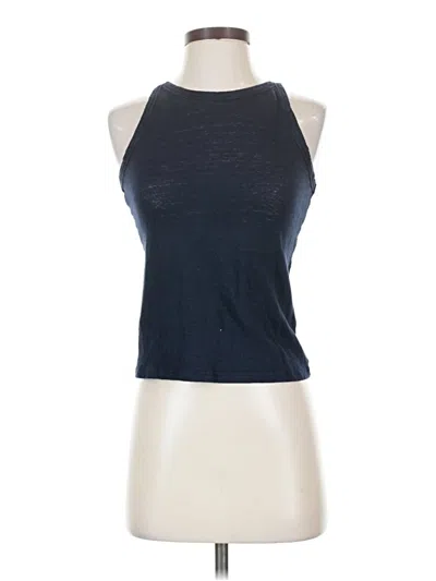 Pre-owned Banana Republic Tank Top Blue Halter Neckline Tops