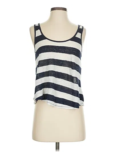 Pre-owned Banana Republic Tank Top Blue Strapless Neckline Tops