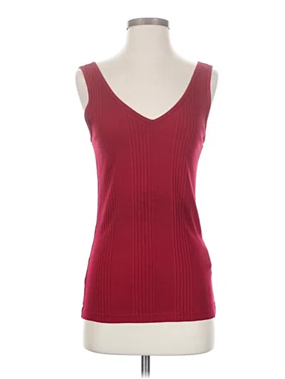 Pre-owned Banana Republic Tank Top Burgundy Plunge Neckline Tops