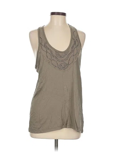 Pre-owned Banana Republic Tank Top Gray Solid Pattern Scoop Neck Tops