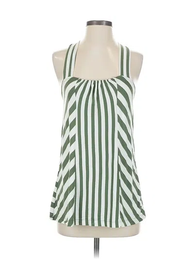 Pre-owned Banana Republic Tank Top Green Halter Neckline Tops