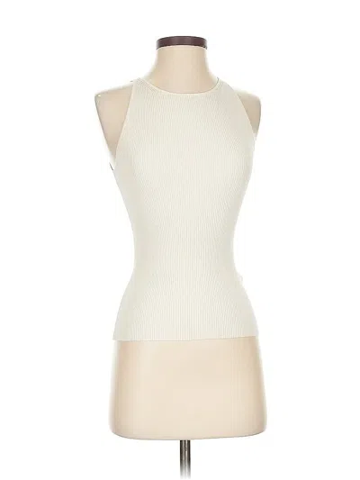Pre-owned Banana Republic Tank Top Ivory Halter Neckline Tops In White