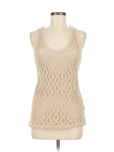 Pre-owned Banana Republic Tank Top Tan Halter Neckline Tops In Brown