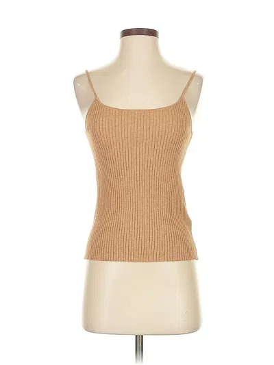 Pre-owned Banana Republic Tank Top Tan Strapless Neckline Tops In Brown