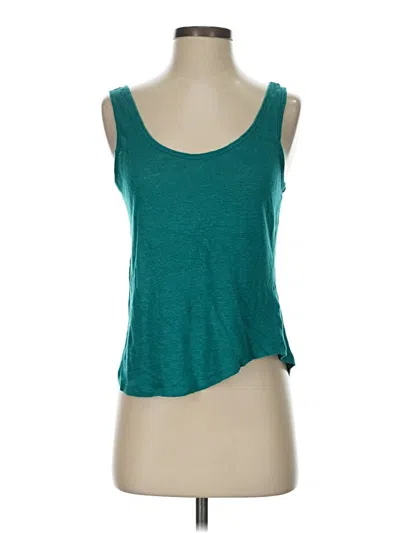 Pre-owned Banana Republic Tank Top Teal Strapless Neckline Tops In Blue