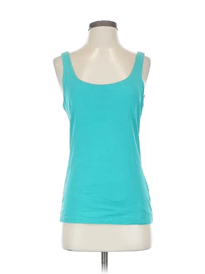 Pre-owned Banana Republic Tank Top Teal Sweetheart Neckline Tops In Blue