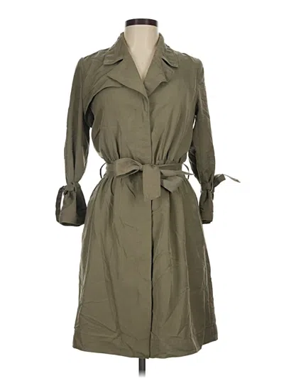 Pre-owned Banana Republic Trenchcoat In Green