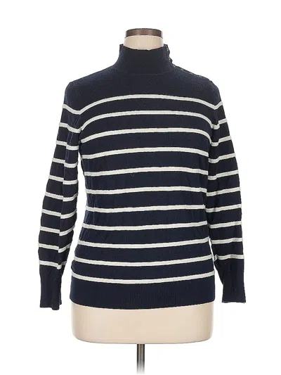 Pre-owned Banana Republic Turtleneck Sweater In Blue