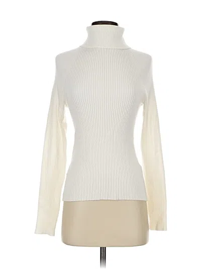 Pre-owned Banana Republic Turtleneck Sweater In White