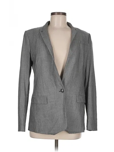 Pre-owned Banana Republic Wool Blazer Jacket In Gray