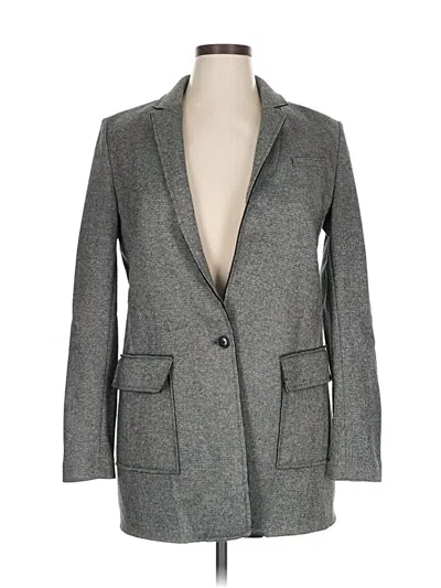 Pre-owned Banana Republic Wool Blazer Jacket In Gray