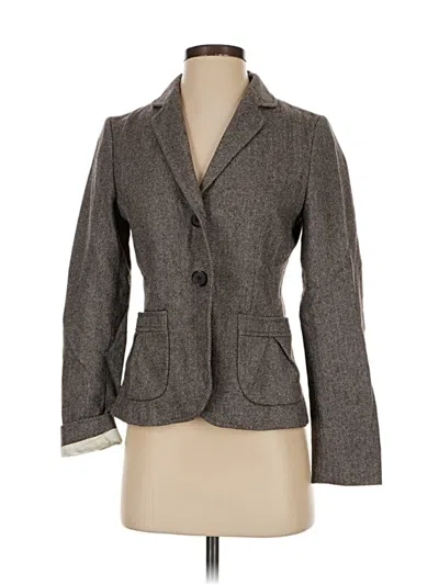 Pre-owned Banana Republic Wool Blazer Jacket In Gray