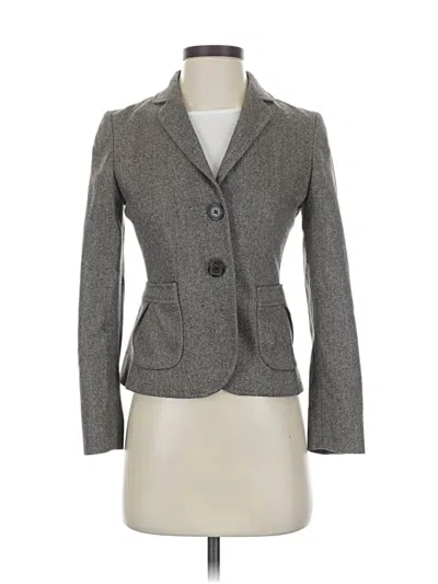 Pre-owned Banana Republic Wool Blazer Jacket In Gray