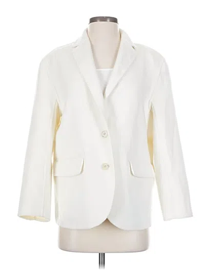 Pre-owned Banana Republic Wool Blazer Jacket In White