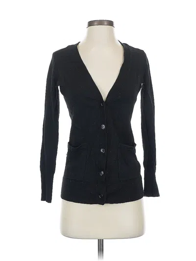 Pre-owned Banana Republic Wool Cardigan Sweater In Black