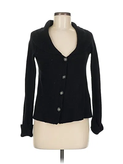 Pre-owned Banana Republic Wool Cardigan Sweater In Black