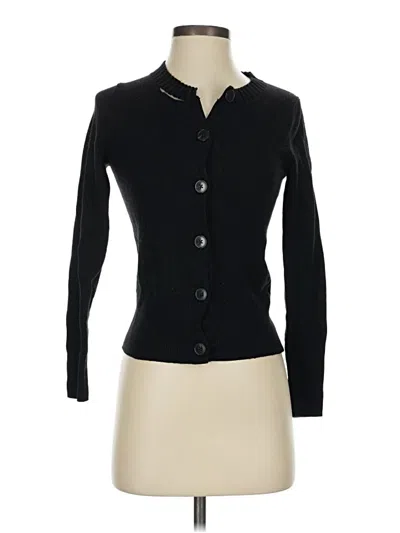 Pre-owned Banana Republic Wool Cardigan Sweater In Black