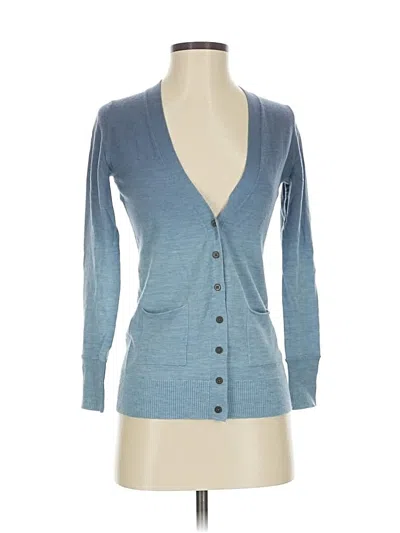 Pre-owned Banana Republic Wool Cardigan Sweater In Blue