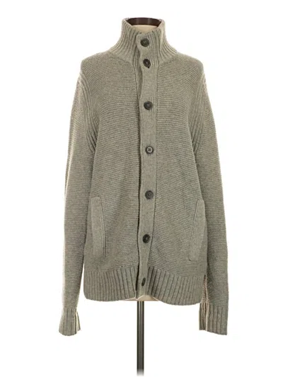 Pre-owned Banana Republic Wool Cardigan Sweater In Gray
