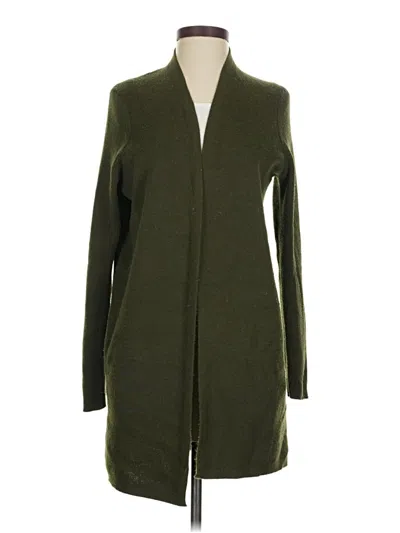 Pre-owned Banana Republic Wool Cardigan Sweater In Green