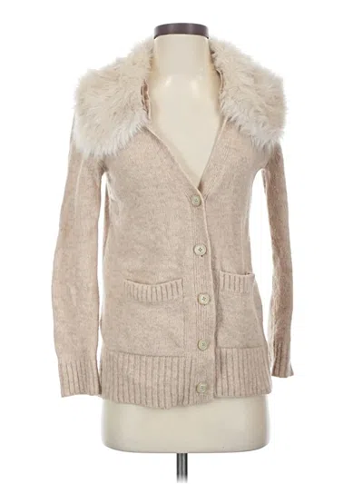 Pre-owned Banana Republic Wool Cardigan Sweater In Tan
