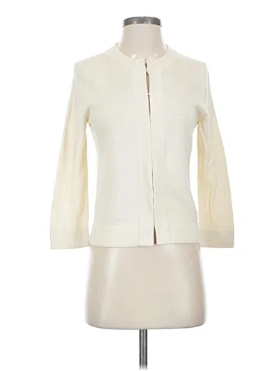 Pre-owned Banana Republic Wool Cardigan Sweater In White