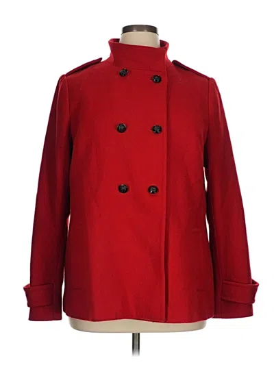 Pre-owned Banana Republic Wool Coat In Red