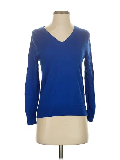 Pre-owned Banana Republic Wool Pullover Sweater In Blue