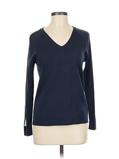 Pre-owned Banana Republic Wool Pullover Sweater In Blue