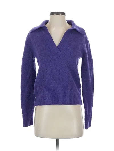 Pre-owned Banana Republic Wool Pullover Sweater In Purple