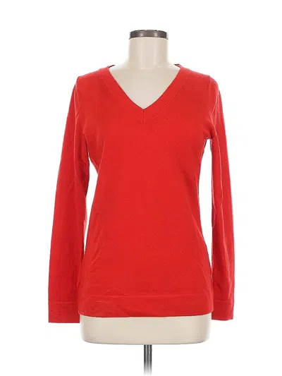 Pre-owned Banana Republic Wool Pullover Sweater In Red