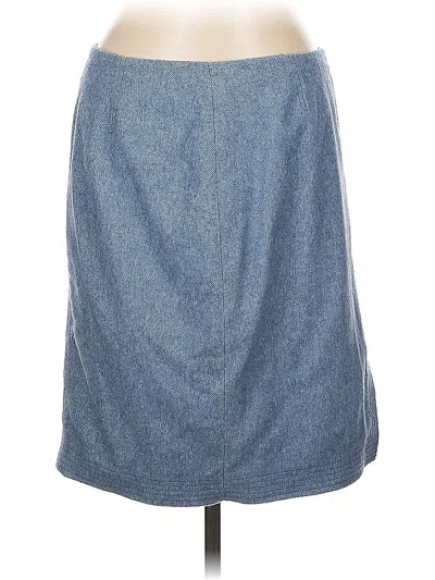 Pre-owned Banana Republic Wool Skirt In Blue