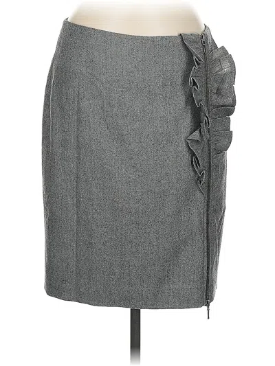 Pre-owned Banana Republic Wool Skirt In Gray