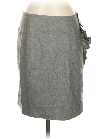 Pre-owned Banana Republic Wool Skirt In Gray