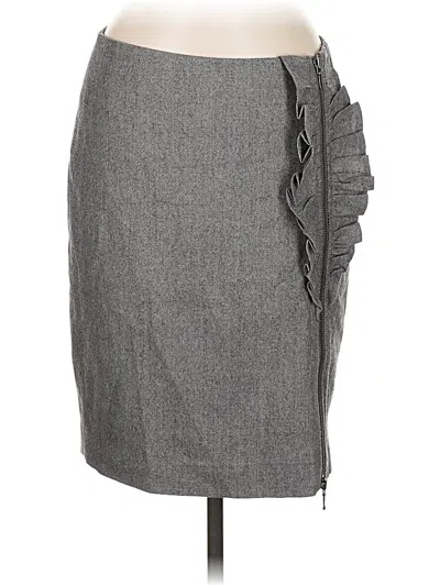 Pre-owned Banana Republic Wool Skirt In Gray
