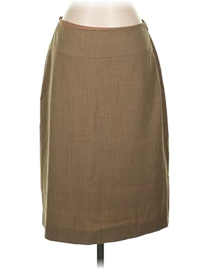 Pre-owned Banana Republic Wool Skirt In Tan
