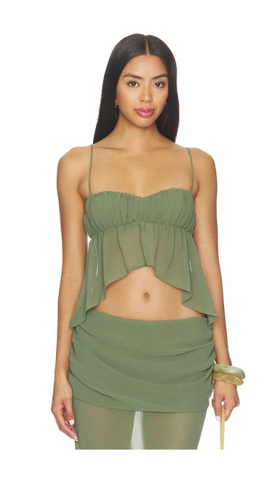 Bananhot Adelina Top In Olive Peridot