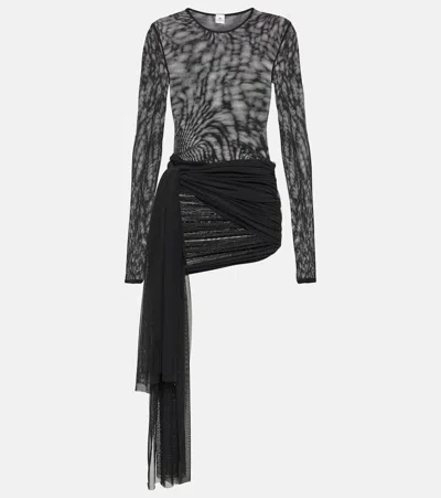 Bananhot Aiden Tie-detail Minidress In Black