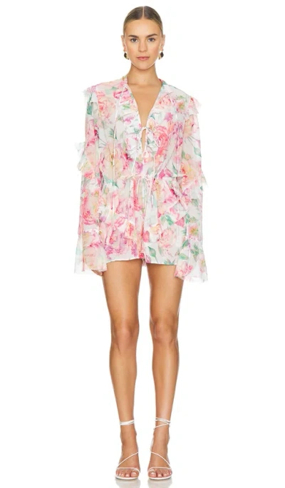 Bananhot Alexa Romper In Vintage Flower